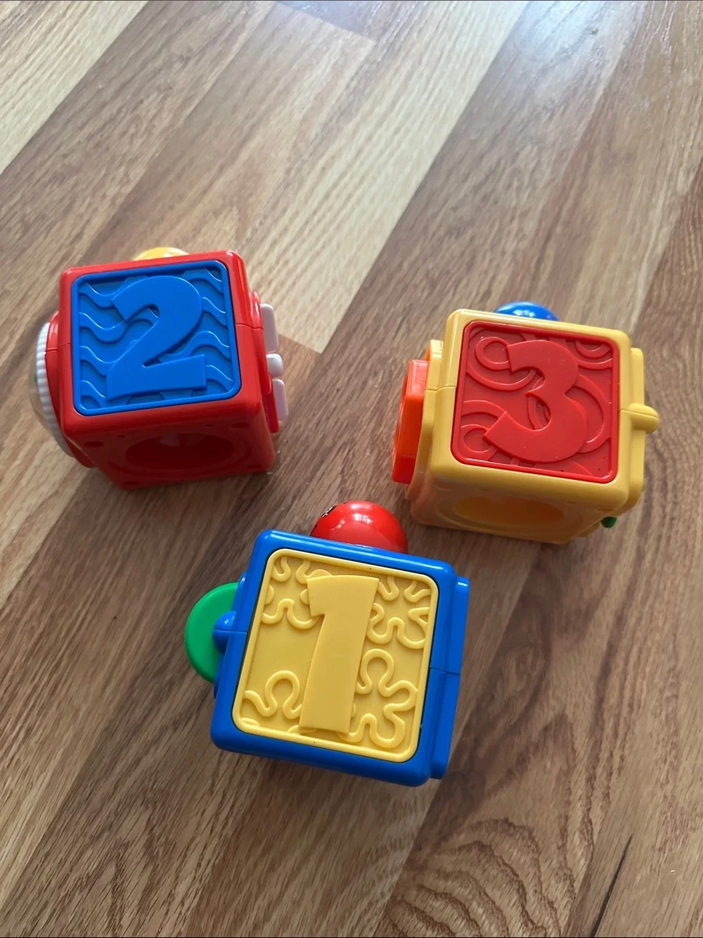 Stacking ABC Blocks Toy in Yellow, Red, Blue
